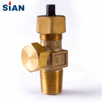 Good Quality SiAN Brand China Ningbo FUHUA Factory QF-10 Cl2 Cylinder Needle Type Brass Valve