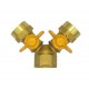 China Best price  brass body  three way ball valve for gas  thread 1/2"