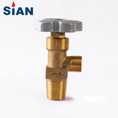 GV-5 China NINGBO FUHUA Factory SiAN Brand Industrial Gas Range Nitrogen Argon Helium Cylinder Brass Gas Valve Axial Type